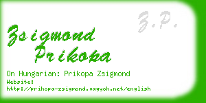 zsigmond prikopa business card
